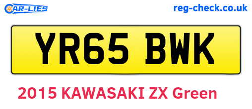 YR65BWK are the vehicle registration plates.