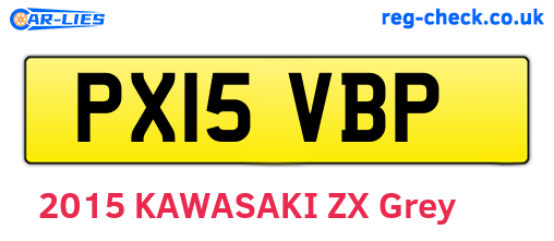 PX15VBP are the vehicle registration plates.