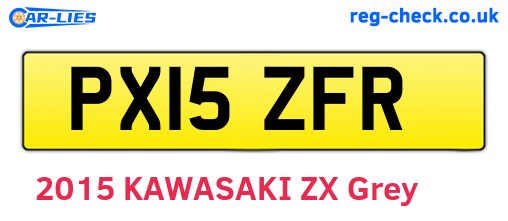 PX15ZFR are the vehicle registration plates.
