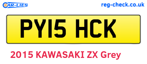 PY15HCK are the vehicle registration plates.