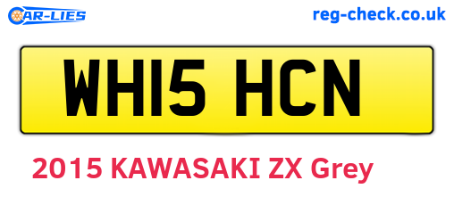 WH15HCN are the vehicle registration plates.