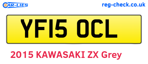 YF15OCL are the vehicle registration plates.