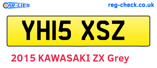 YH15XSZ are the vehicle registration plates.