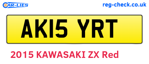 AK15YRT are the vehicle registration plates.