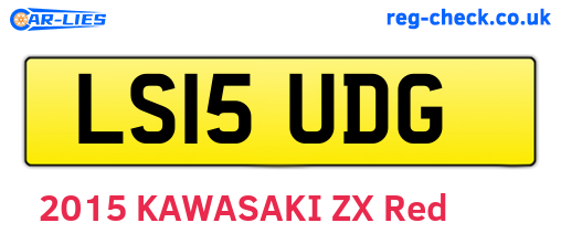 LS15UDG are the vehicle registration plates.