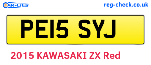 PE15SYJ are the vehicle registration plates.