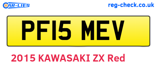 PF15MEV are the vehicle registration plates.