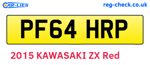 PF64HRP are the vehicle registration plates.