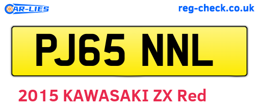PJ65NNL are the vehicle registration plates.