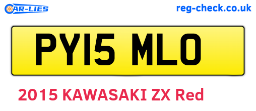 PY15MLO are the vehicle registration plates.