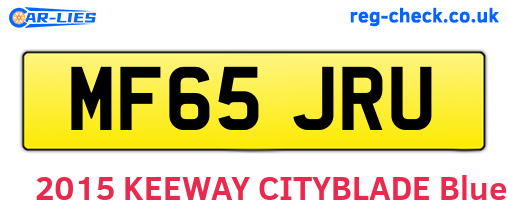 MF65JRU are the vehicle registration plates.