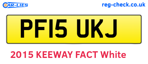 PF15UKJ are the vehicle registration plates.