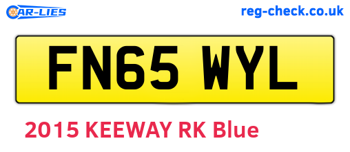 FN65WYL are the vehicle registration plates.