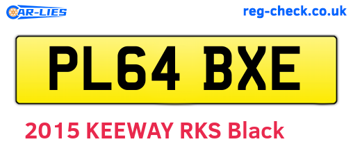 PL64BXE are the vehicle registration plates.