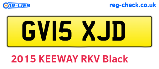 GV15XJD are the vehicle registration plates.