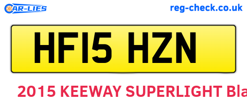 HF15HZN are the vehicle registration plates.