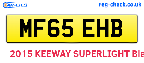 MF65EHB are the vehicle registration plates.