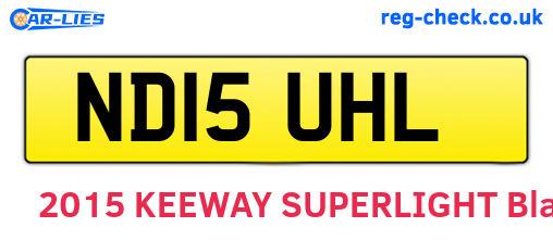 ND15UHL are the vehicle registration plates.