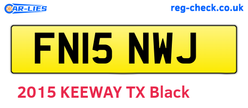 FN15NWJ are the vehicle registration plates.
