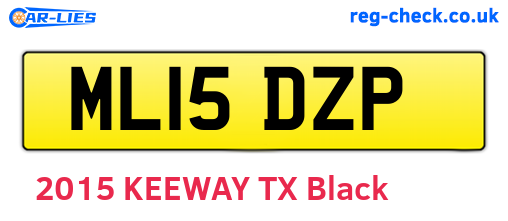 ML15DZP are the vehicle registration plates.
