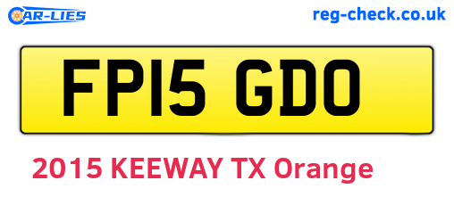 FP15GDO are the vehicle registration plates.
