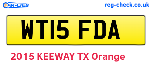 WT15FDA are the vehicle registration plates.