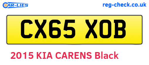 CX65XOB are the vehicle registration plates.