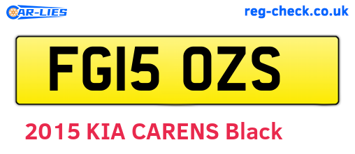 FG15OZS are the vehicle registration plates.