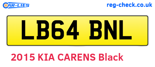 LB64BNL are the vehicle registration plates.