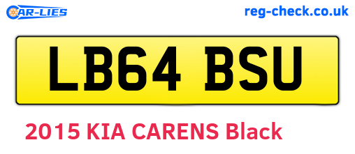 LB64BSU are the vehicle registration plates.