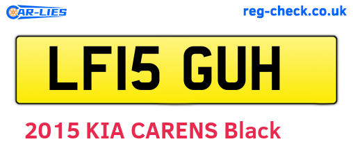 LF15GUH are the vehicle registration plates.