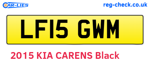 LF15GWM are the vehicle registration plates.
