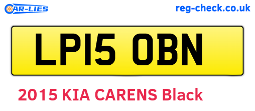 LP15OBN are the vehicle registration plates.