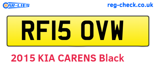 RF15OVW are the vehicle registration plates.