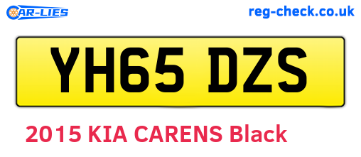YH65DZS are the vehicle registration plates.