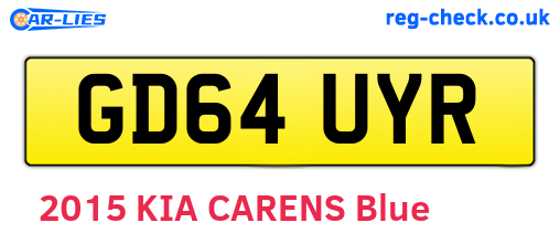 GD64UYR are the vehicle registration plates.