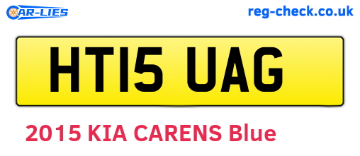 HT15UAG are the vehicle registration plates.