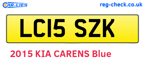 LC15SZK are the vehicle registration plates.