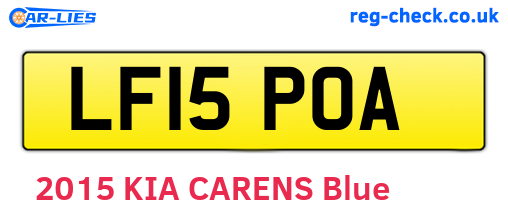 LF15POA are the vehicle registration plates.