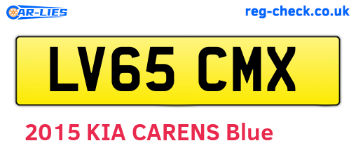 LV65CMX are the vehicle registration plates.