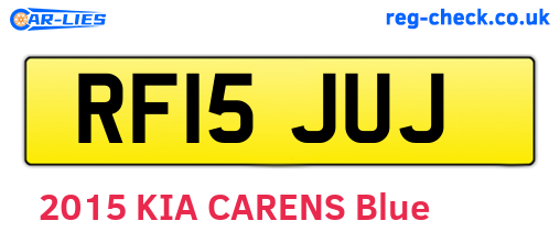 RF15JUJ are the vehicle registration plates.