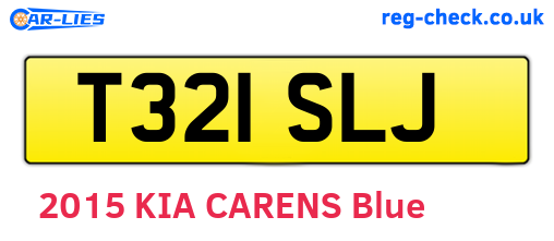T321SLJ are the vehicle registration plates.