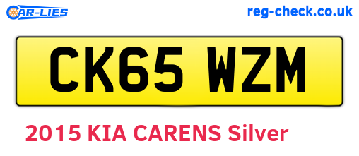 CK65WZM are the vehicle registration plates.