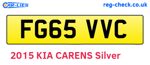 FG65VVC are the vehicle registration plates.