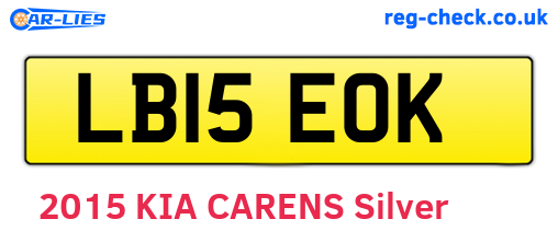 LB15EOK are the vehicle registration plates.