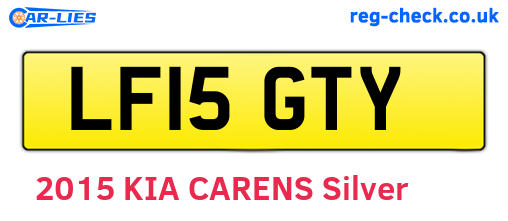 LF15GTY are the vehicle registration plates.