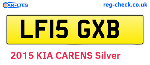 LF15GXB are the vehicle registration plates.