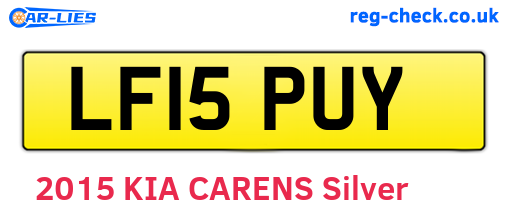 LF15PUY are the vehicle registration plates.