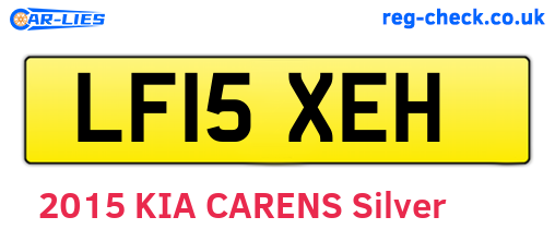 LF15XEH are the vehicle registration plates.