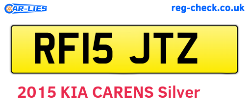 RF15JTZ are the vehicle registration plates.
